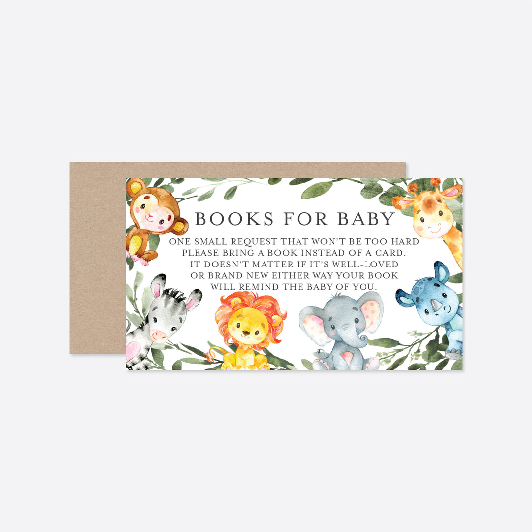 Jungle Animals Baby Shower Suite Printable