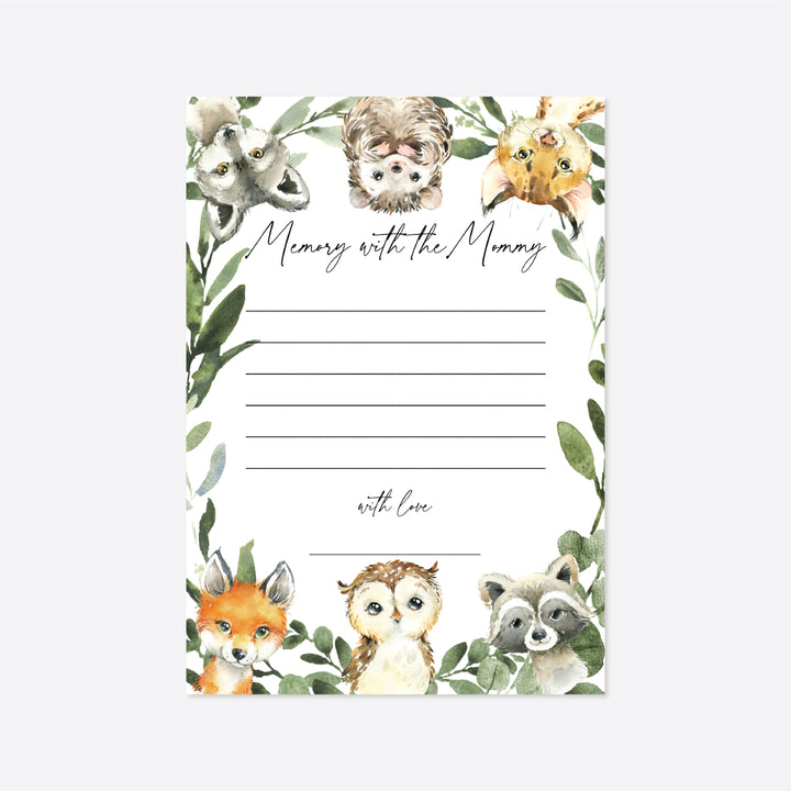Little Woodland Baby Shower Who Am I Game Printable