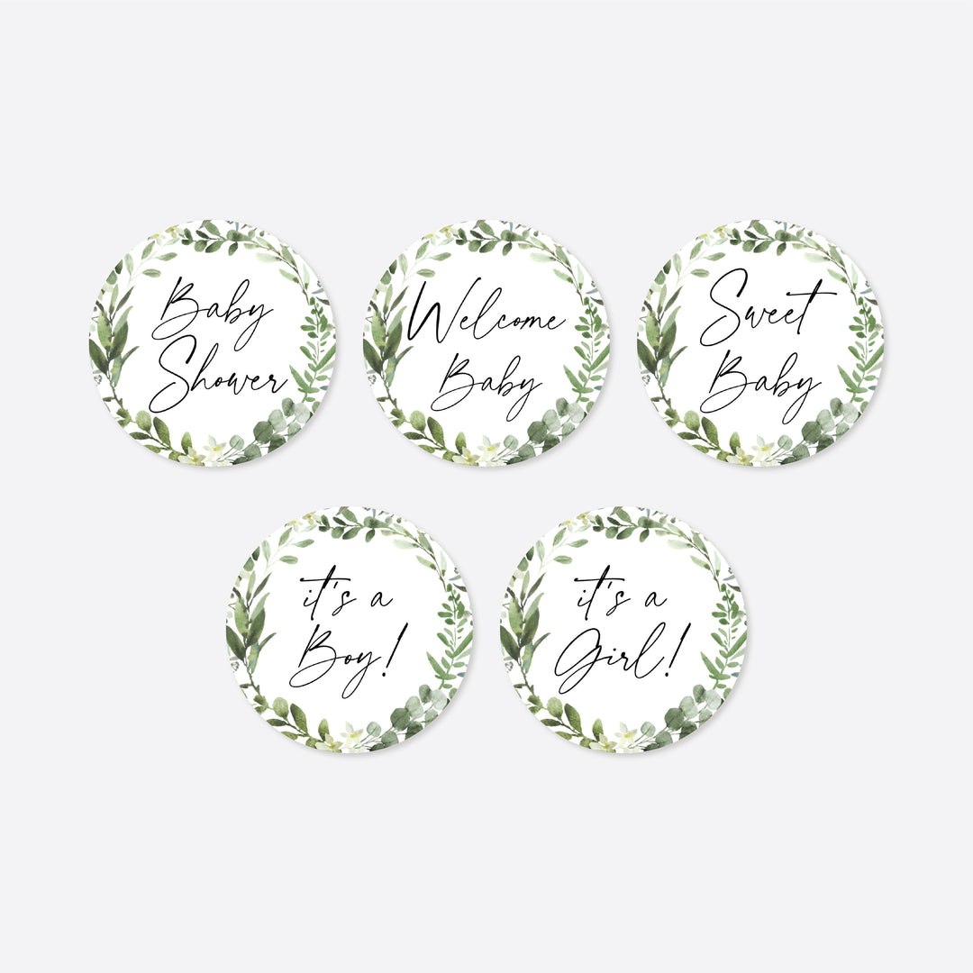 Little Woodland Baby Shower Cupcake Toppers and Cupcake Wrappers Printable