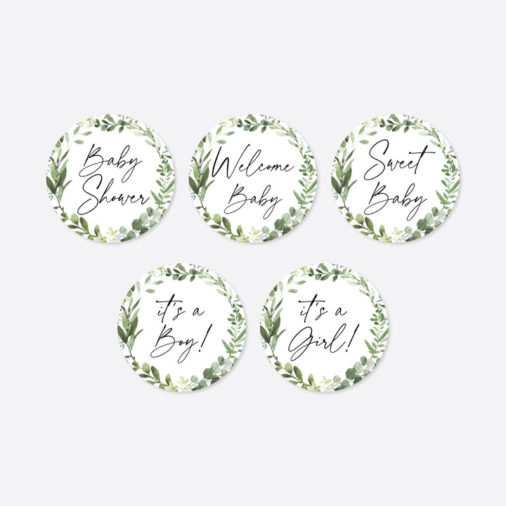 Little Woodland Baby Shower Cupcake Toppers and Cupcake Wrappers Printable