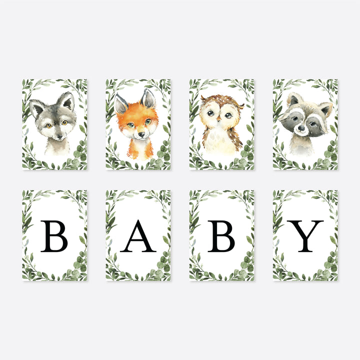 Little Woodland Baby Shower Party Banner Printable
