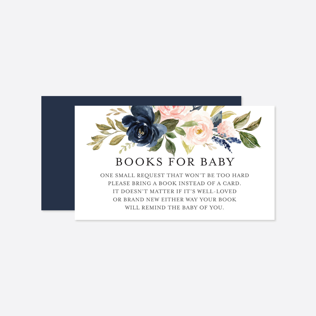 Navy Blush Baby Shower Books For Baby Printable