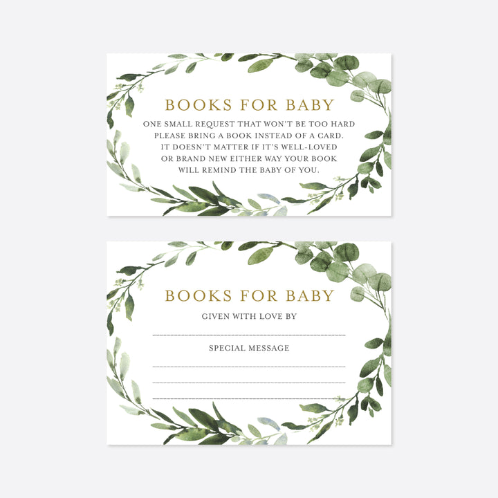 Foliage Baby Shower Books For Baby Printable