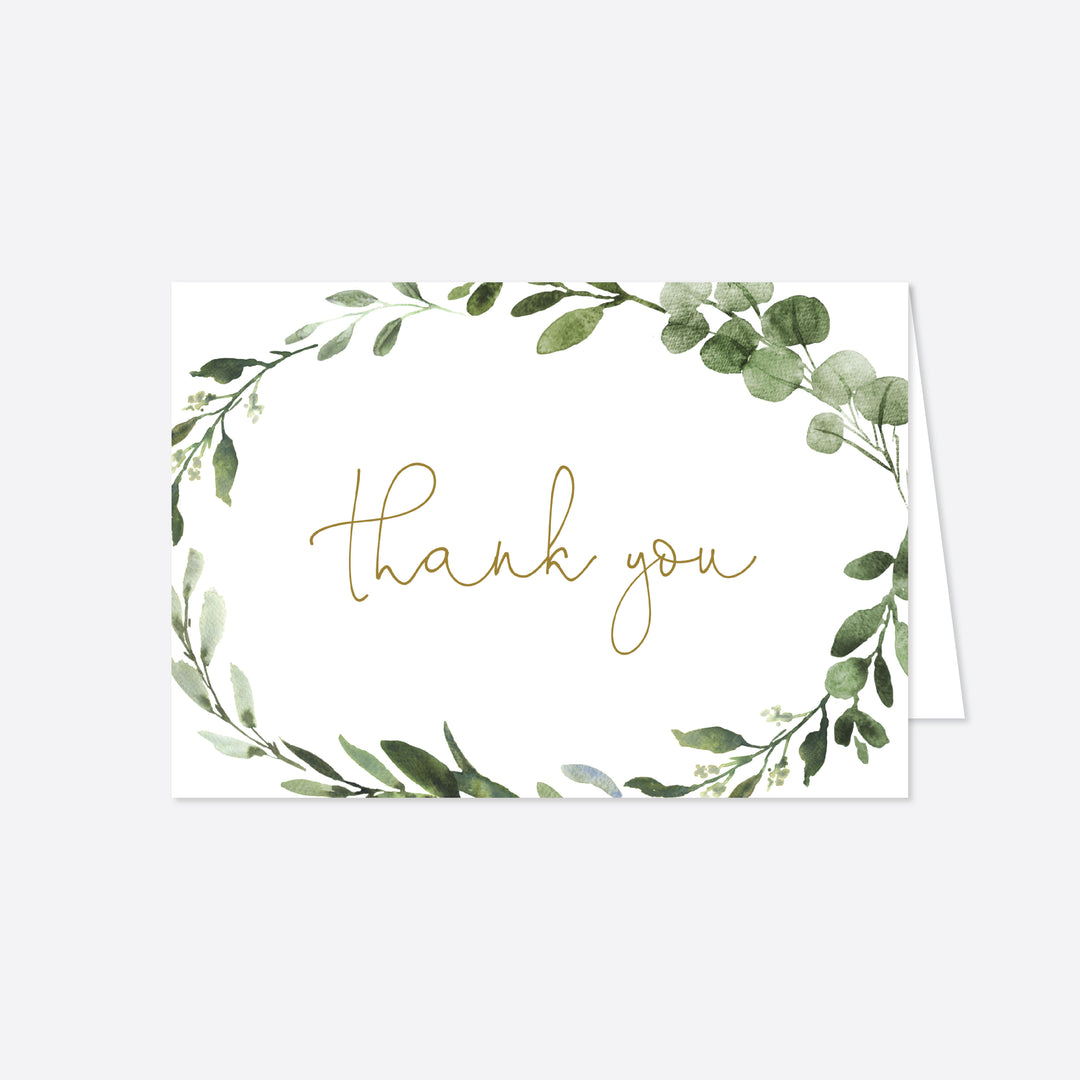 Foliage Baby Shower Thank You Card Printable