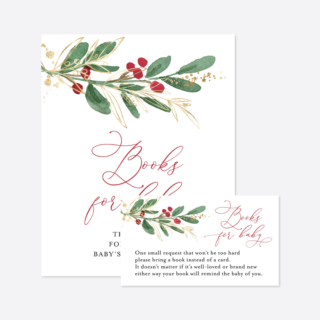 Winter Berry Baby Shower Books For Baby Printable