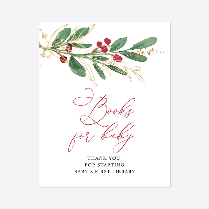 Winter Berry Baby Shower Books For Baby Printable