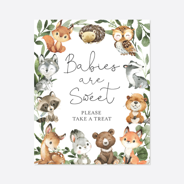 Baby Woodland Baby Shower Babies Are Sweet Sign Printable
