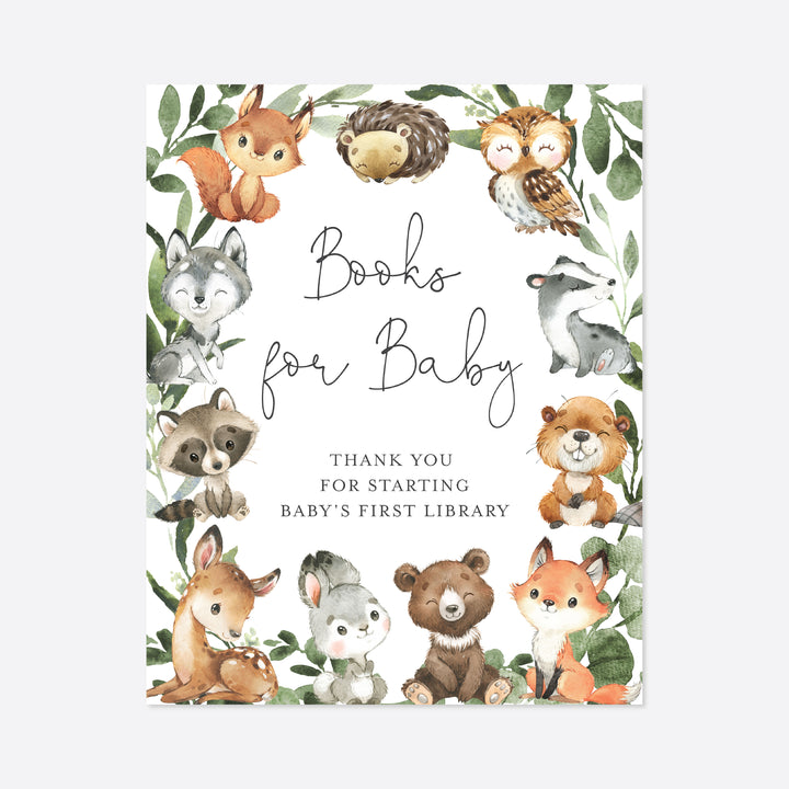 Baby Woodland Baby Shower Books For Baby Printable