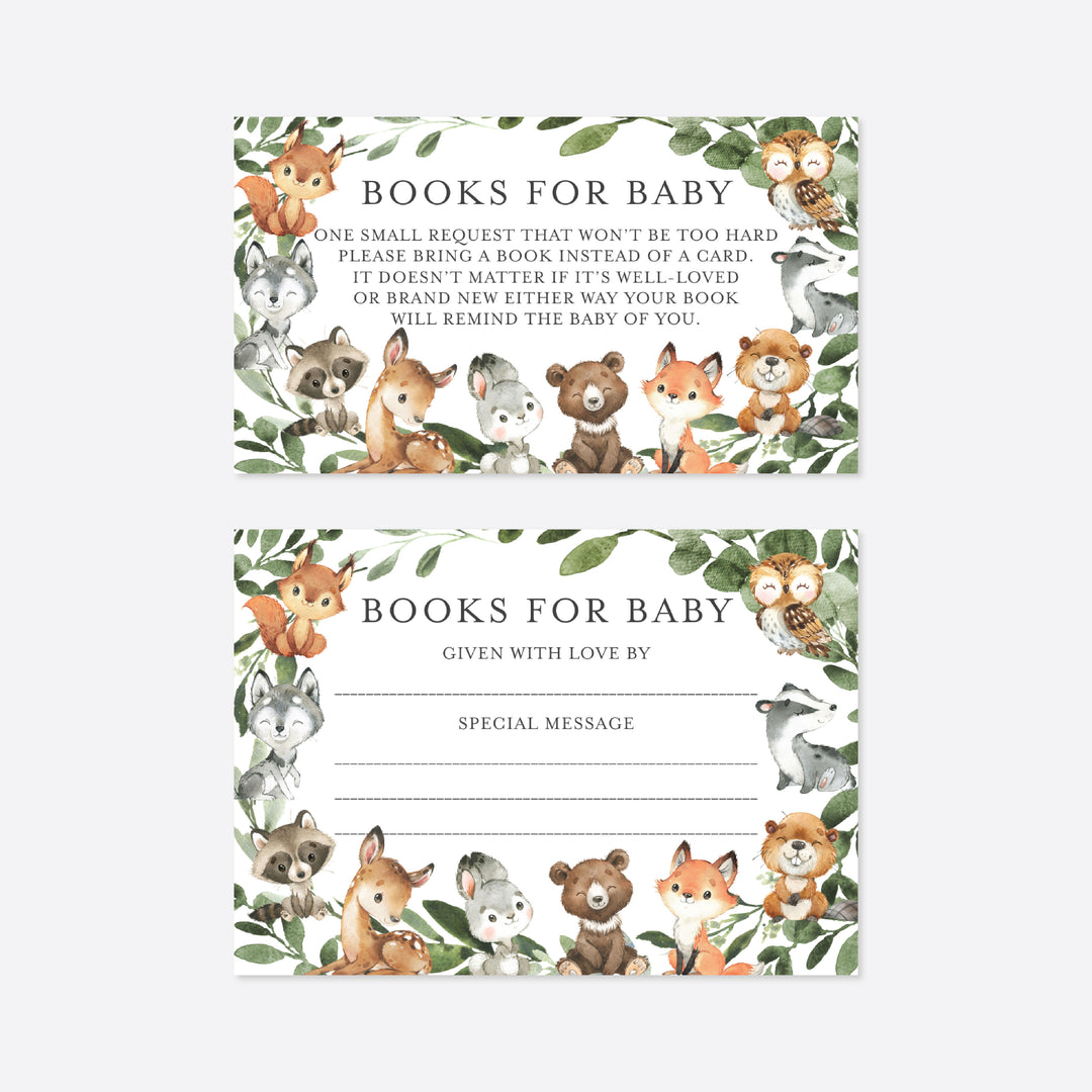 Baby Woodland Baby Shower Books For Baby Printable