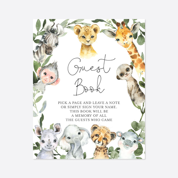 Little Safari Baby Shower Guestbook Sign
