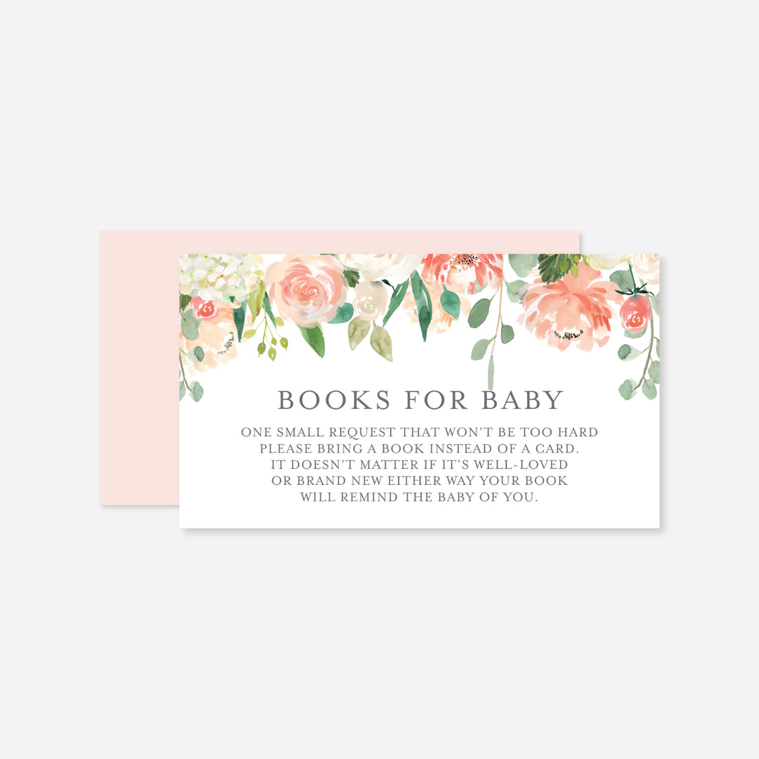 Peach and Cream Baby Shower Books For Baby Printable