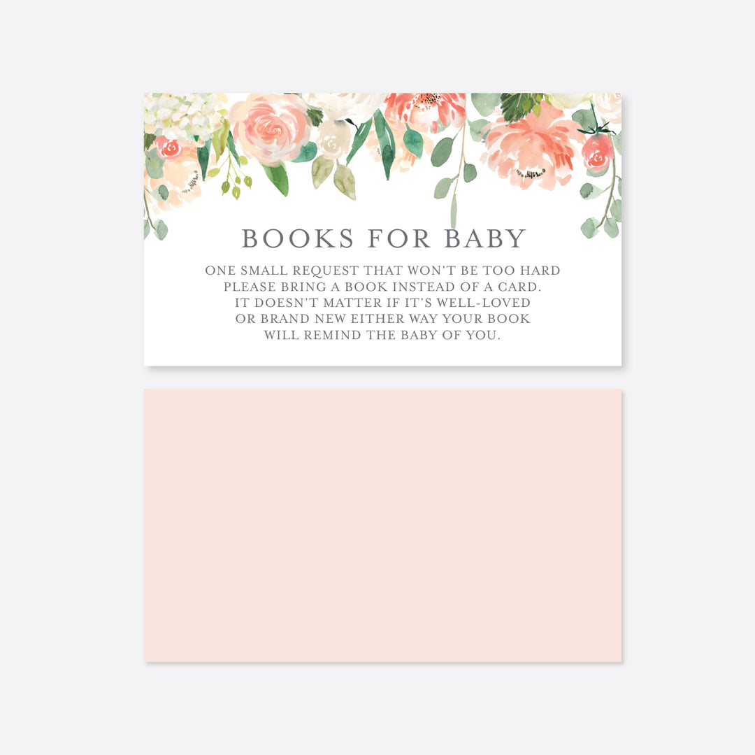 Peach and Cream Baby Shower Books For Baby Printable