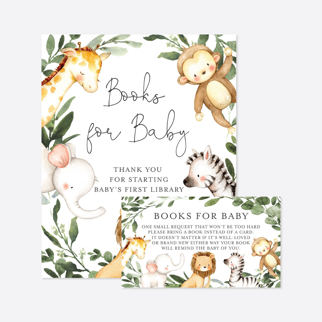 Safari Friends Baby Shower Books For Baby Printable