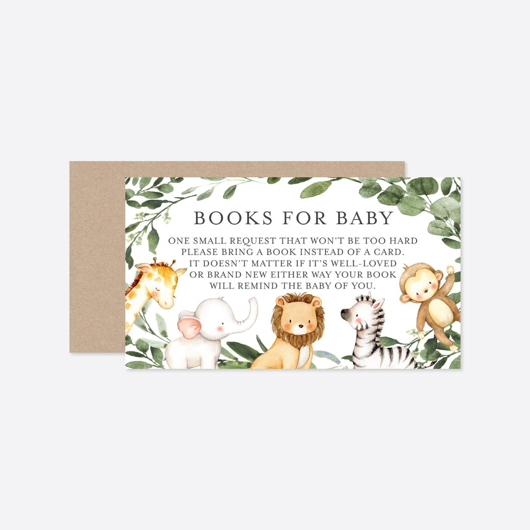 Safari Friends Baby Shower Books For Baby Printable