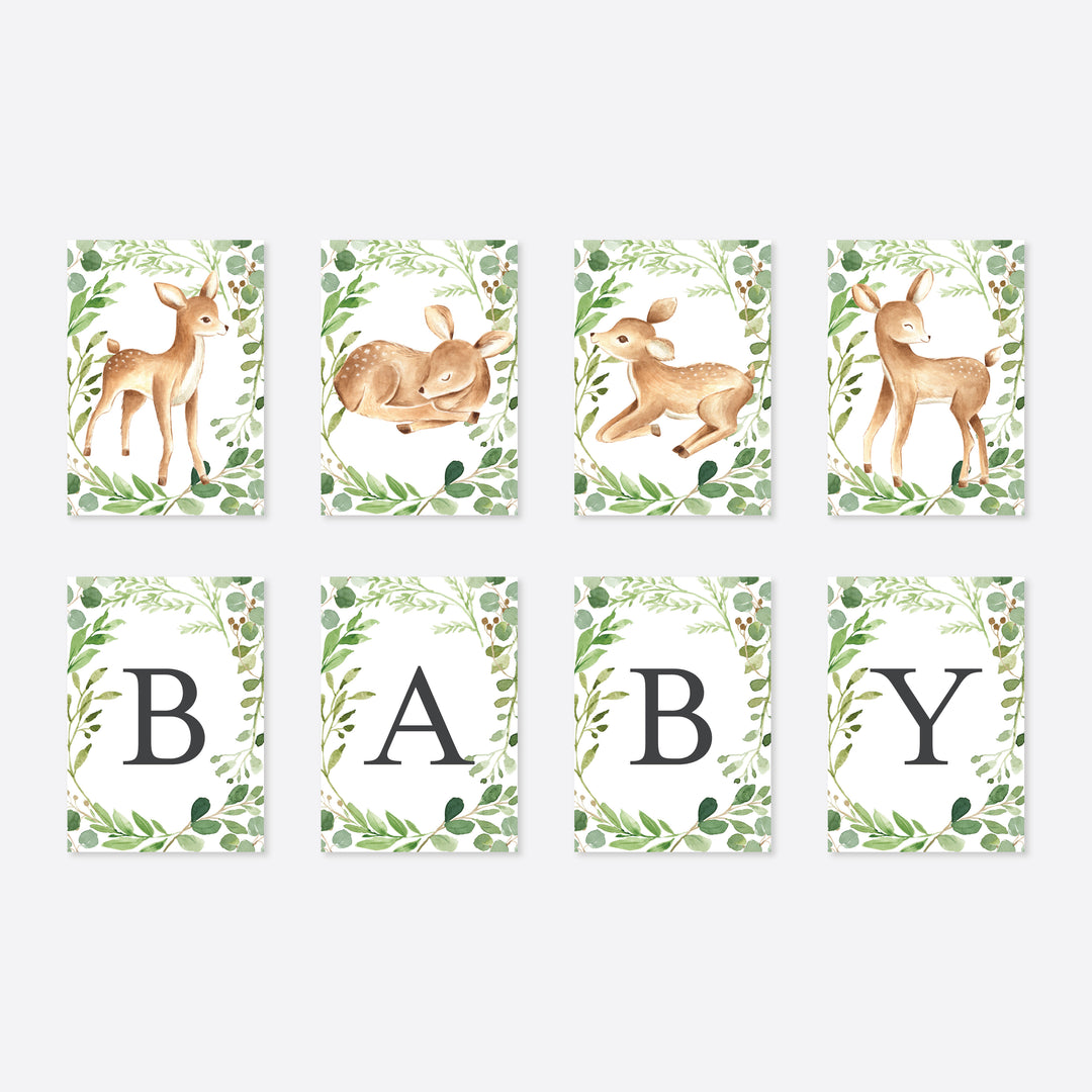 Baby Deer Baby Shower Party Banner Printable