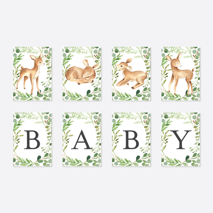 Baby Deer Baby Shower Party Banner Printable