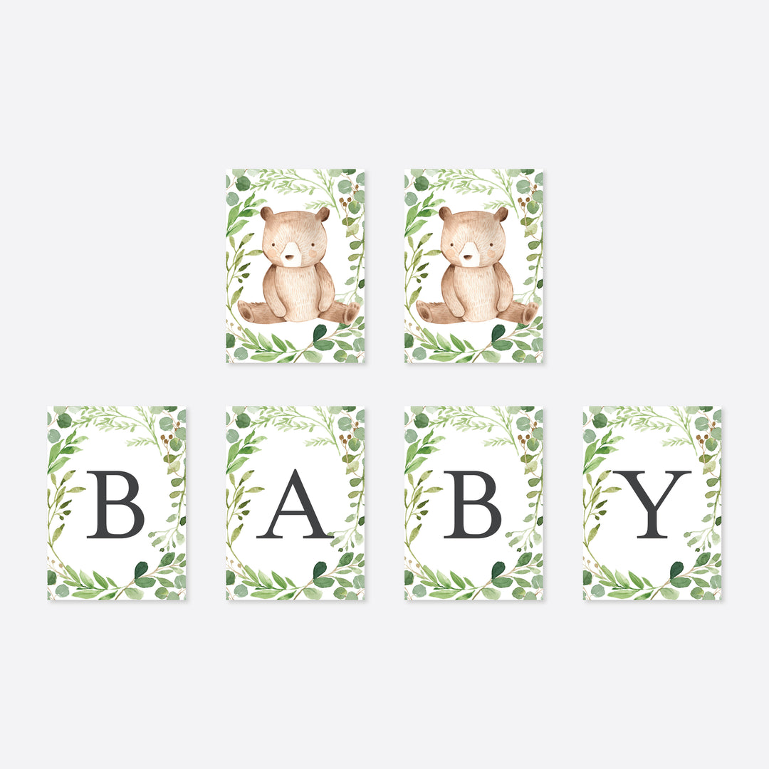 Baby Bear Baby Shower Party Banner Printable