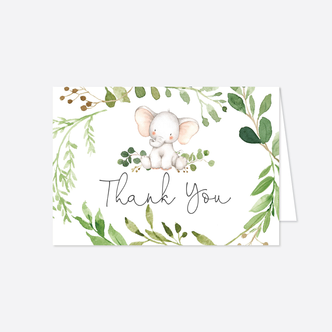 Baby Elephant Baby Shower Thank You Card Printable