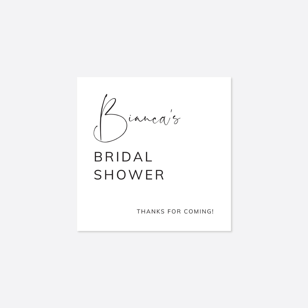 Modern Minimal Bridal Shower Favour Tag Printable