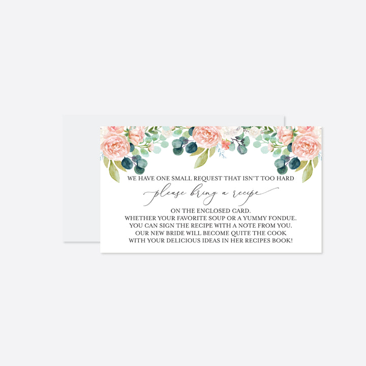 Blush Garden Bridal Shower Recipe Printable
