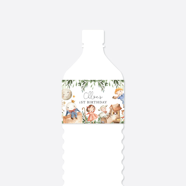 Nursery Rhymes Kids Birthday Water Bottle Label Printable