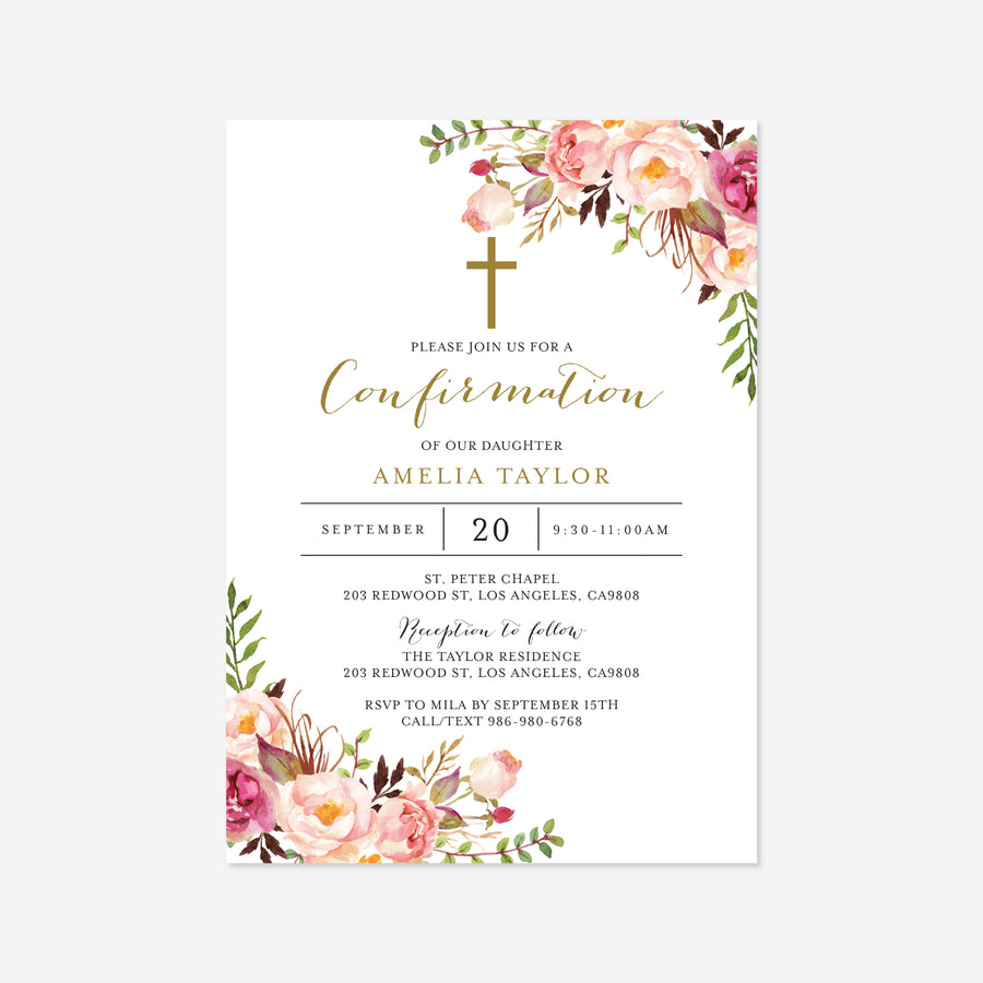 Instant Download Editable Confirmation Template