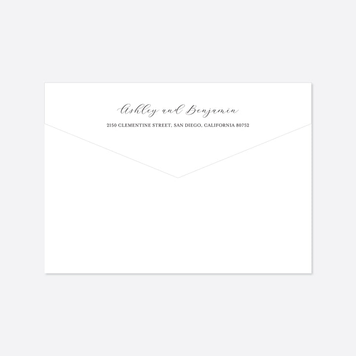 Navy Blush Wedding Envelope Addressing Printable