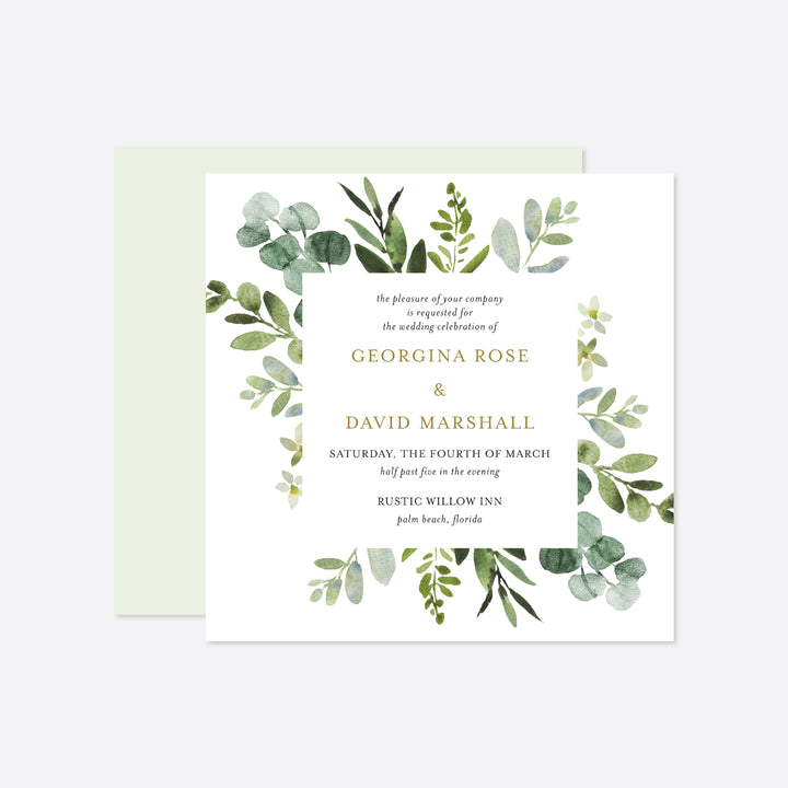 Foliage Wedding Suite Printable