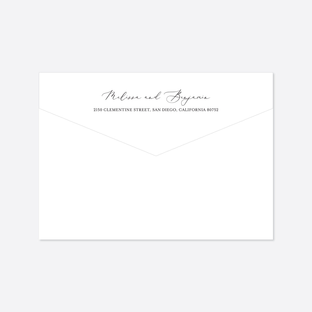 Foliage Wedding Envelope Addressing Printable