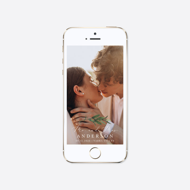 Foliage Wedding Snapchat Geofilter Printable