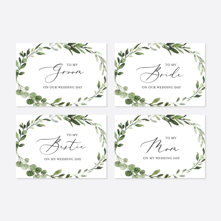 Foliage Wedding Day Card Printable