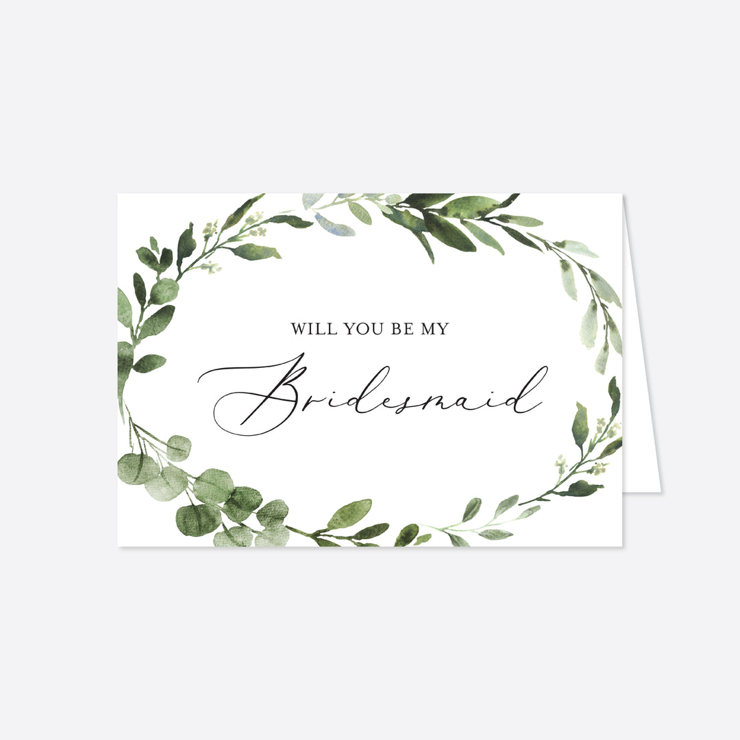 Foliage Wedding Proposal Card Printable