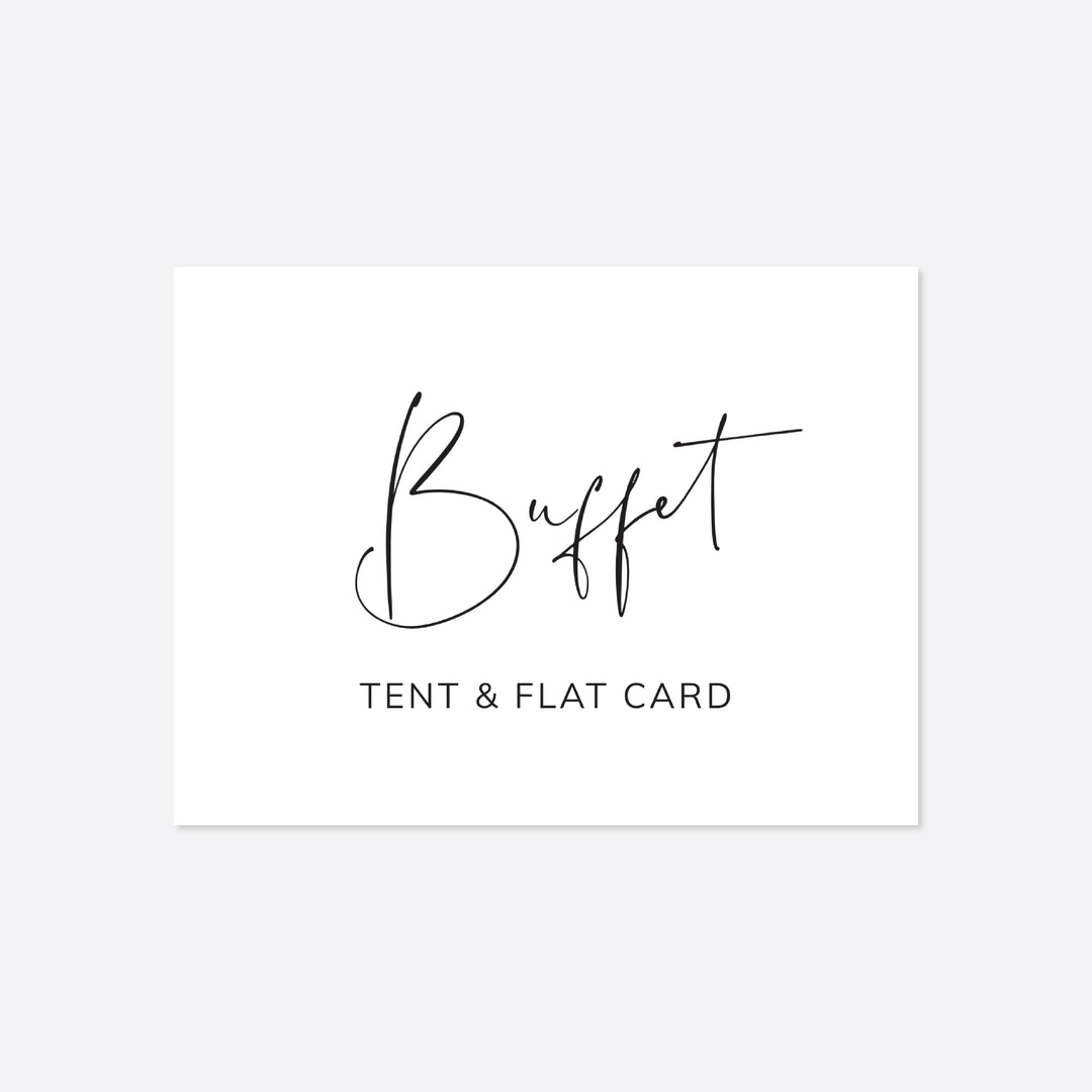 Modern Minimal Wedding Buffet Card Printable