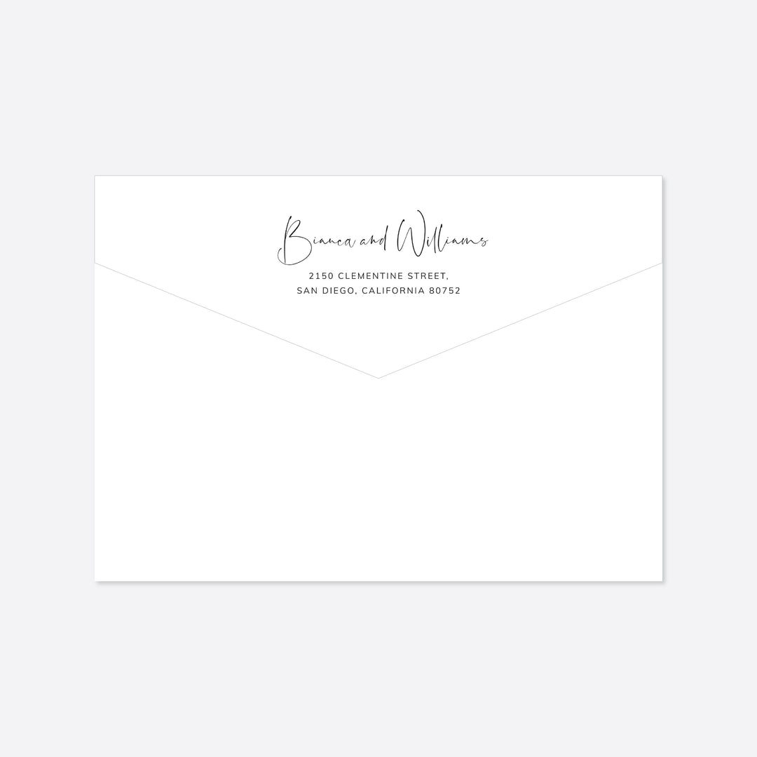 Modern Minimal Wedding Envelope Addressing Printable