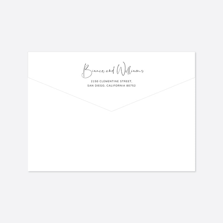 Modern Minimal Wedding Envelope Addressing Printable