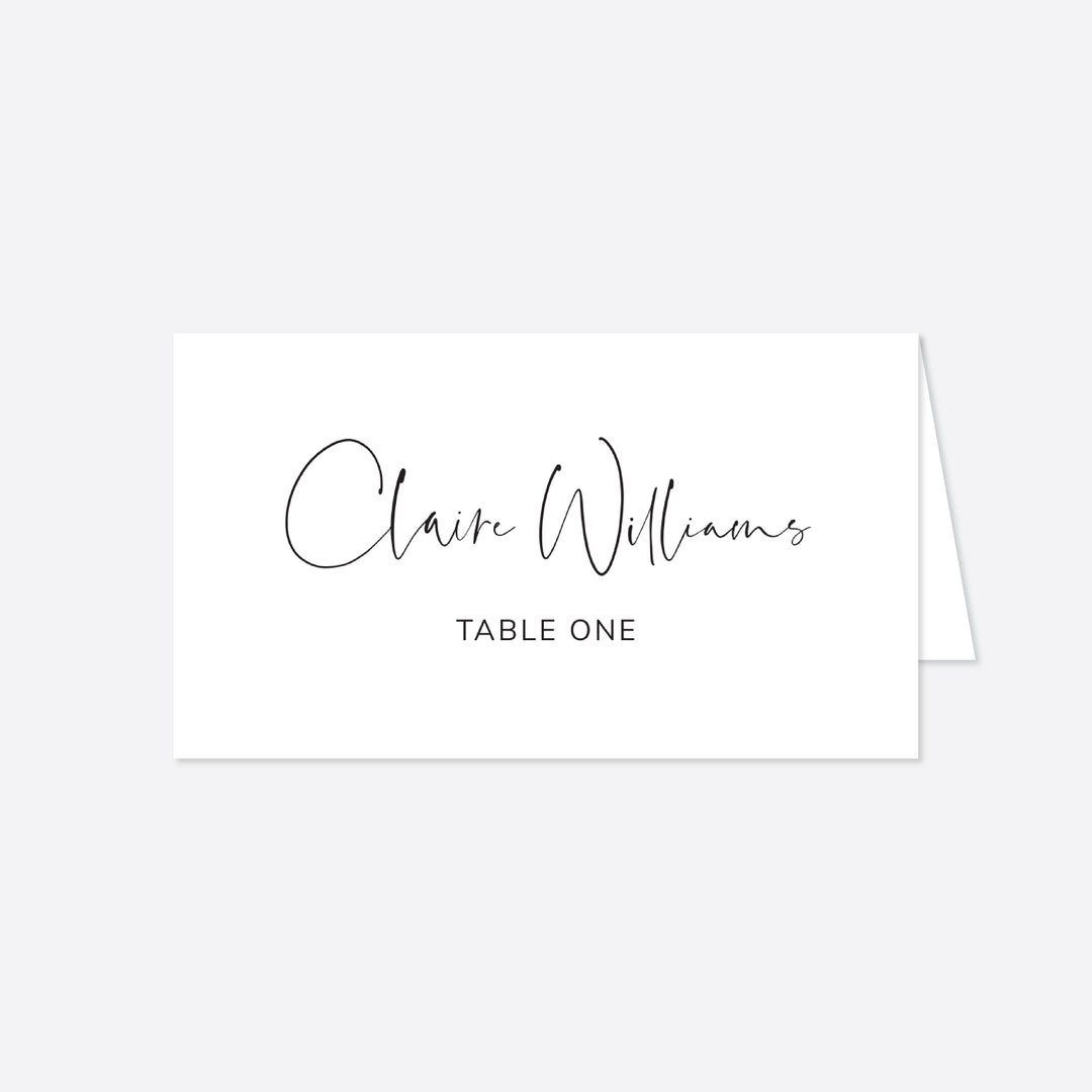Modern Minimal Wedding Place Card Printable