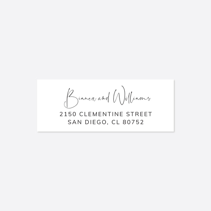 Modern Minimal Wedding Return Address Label Printable