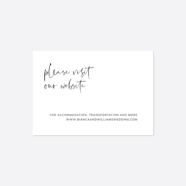 Modern Minimal Wedding Website Card Printable