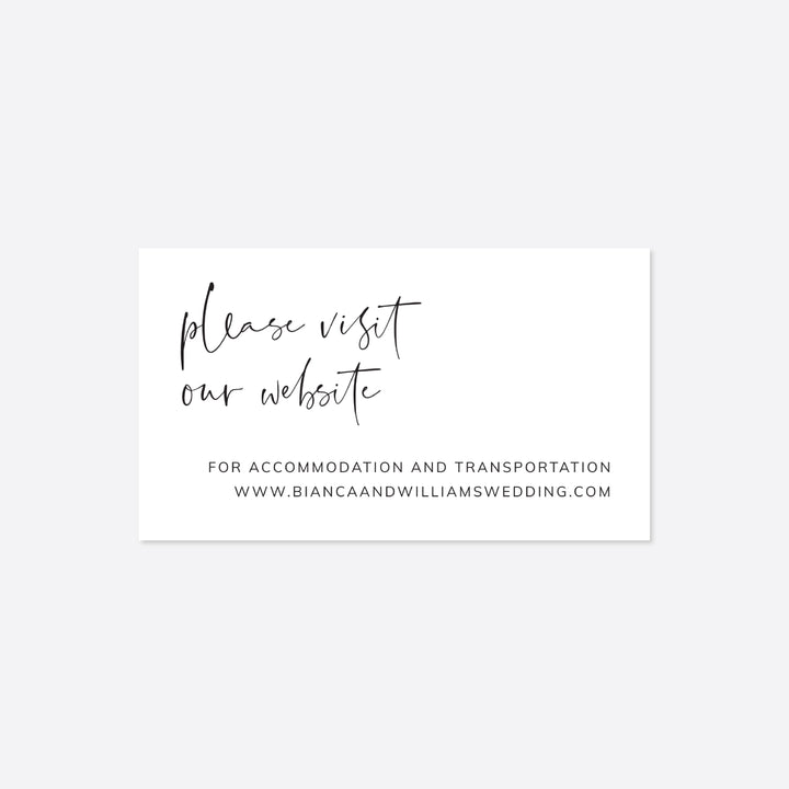 Modern Minimal Wedding Website Card Printable