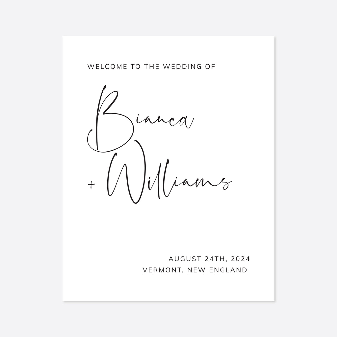 Modern Minimal Wedding Welcome Sign Printable