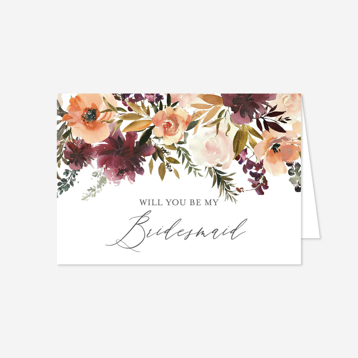 Romance Blush Wedding Proposal Card Printable