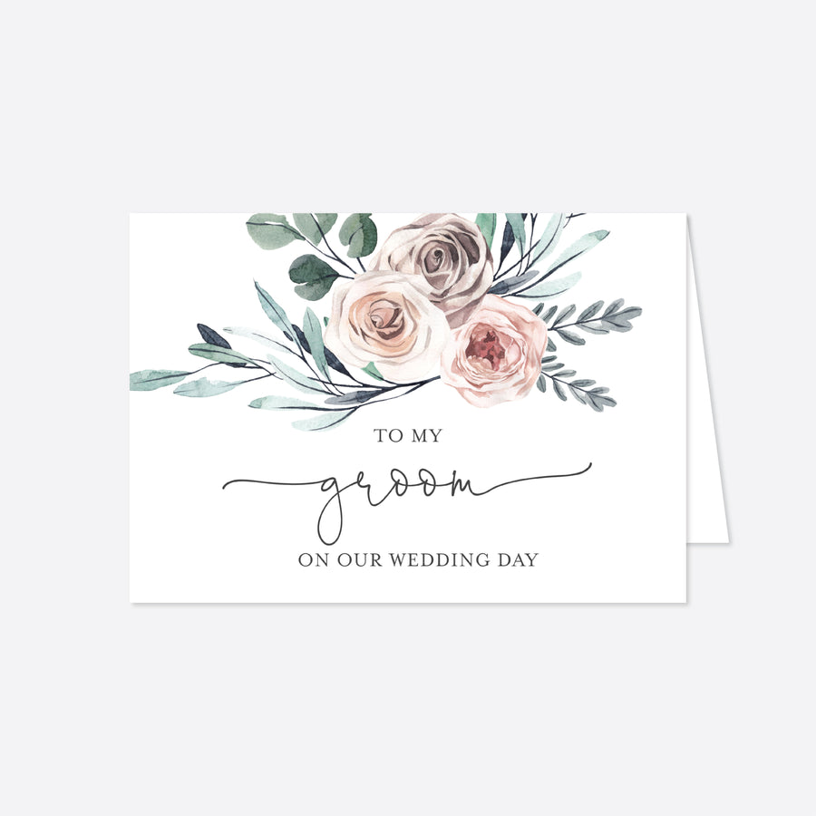 Boho Rose Wedding Day Card Printable