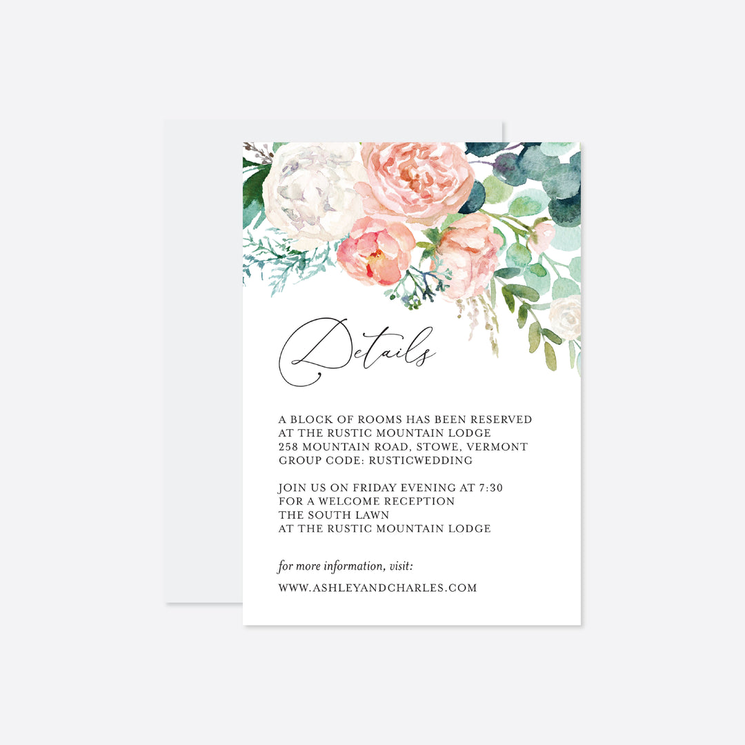 Blush Garden Wedding Suite Printable
