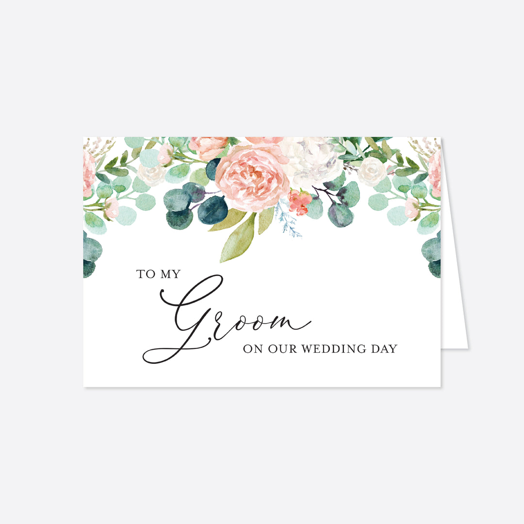 Blush Garden Wedding Day Card Printable