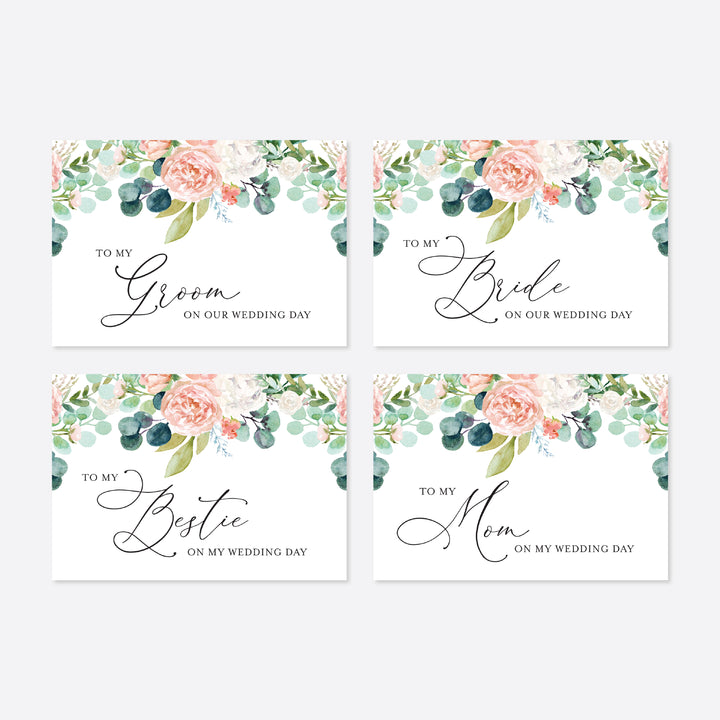 Blush Garden Wedding Day Card Printable