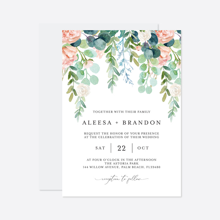 Blush Garden Wedding Suite Printable